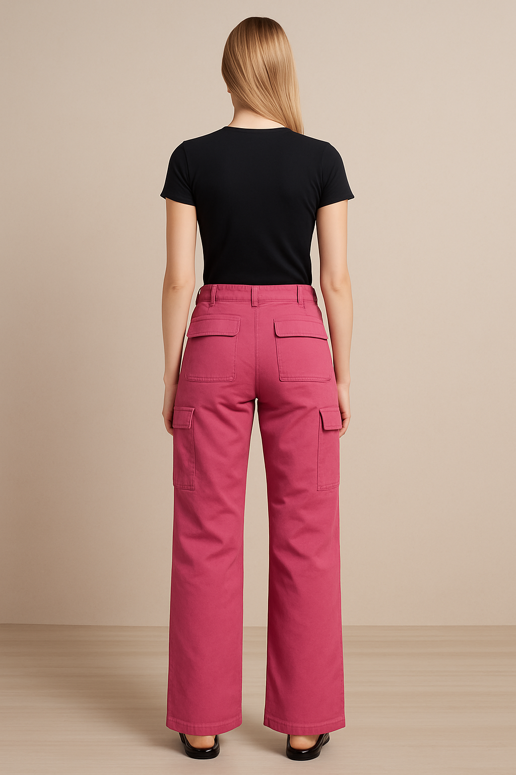 Pantalon Cargo Rose