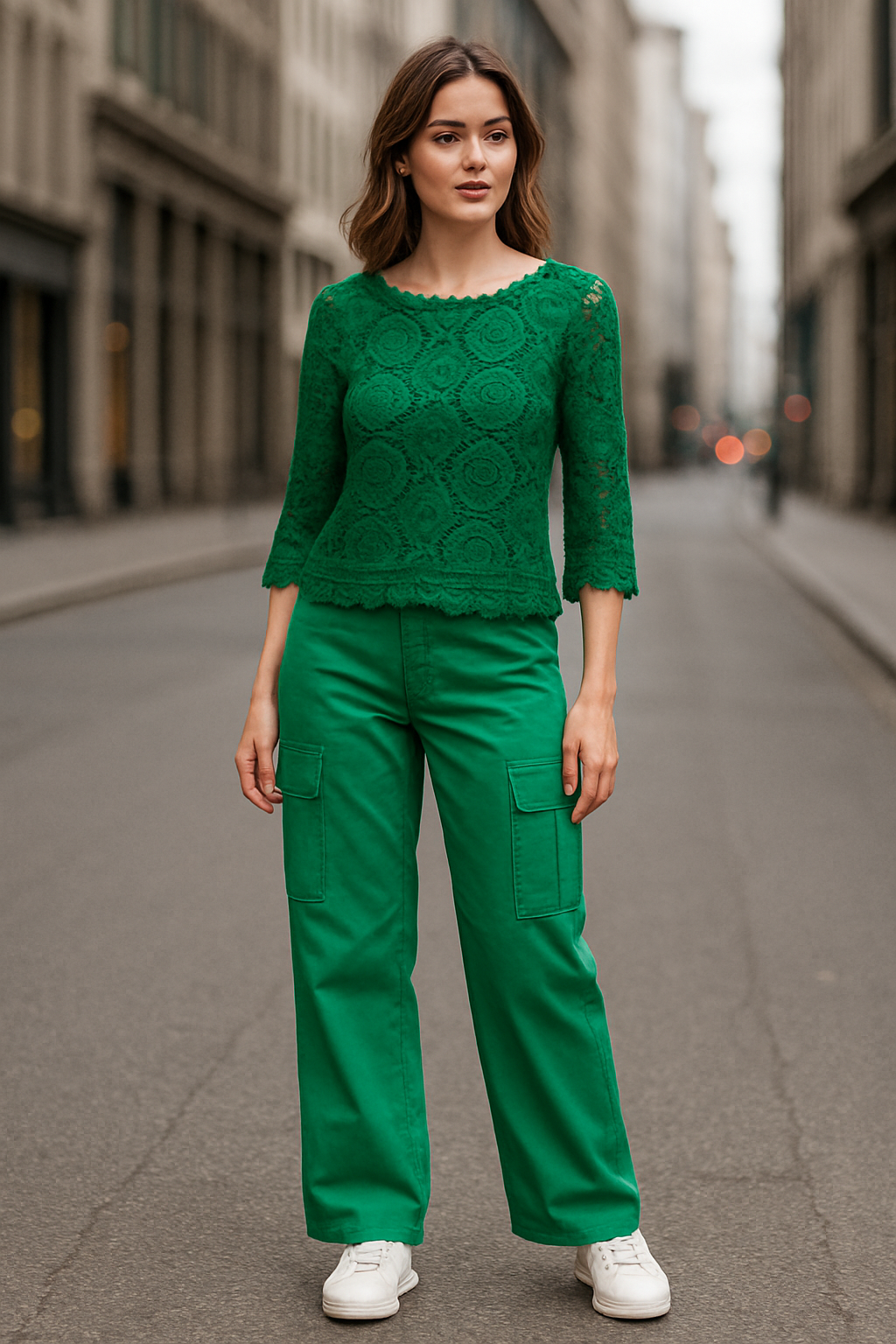 Pantalon Cargo vert