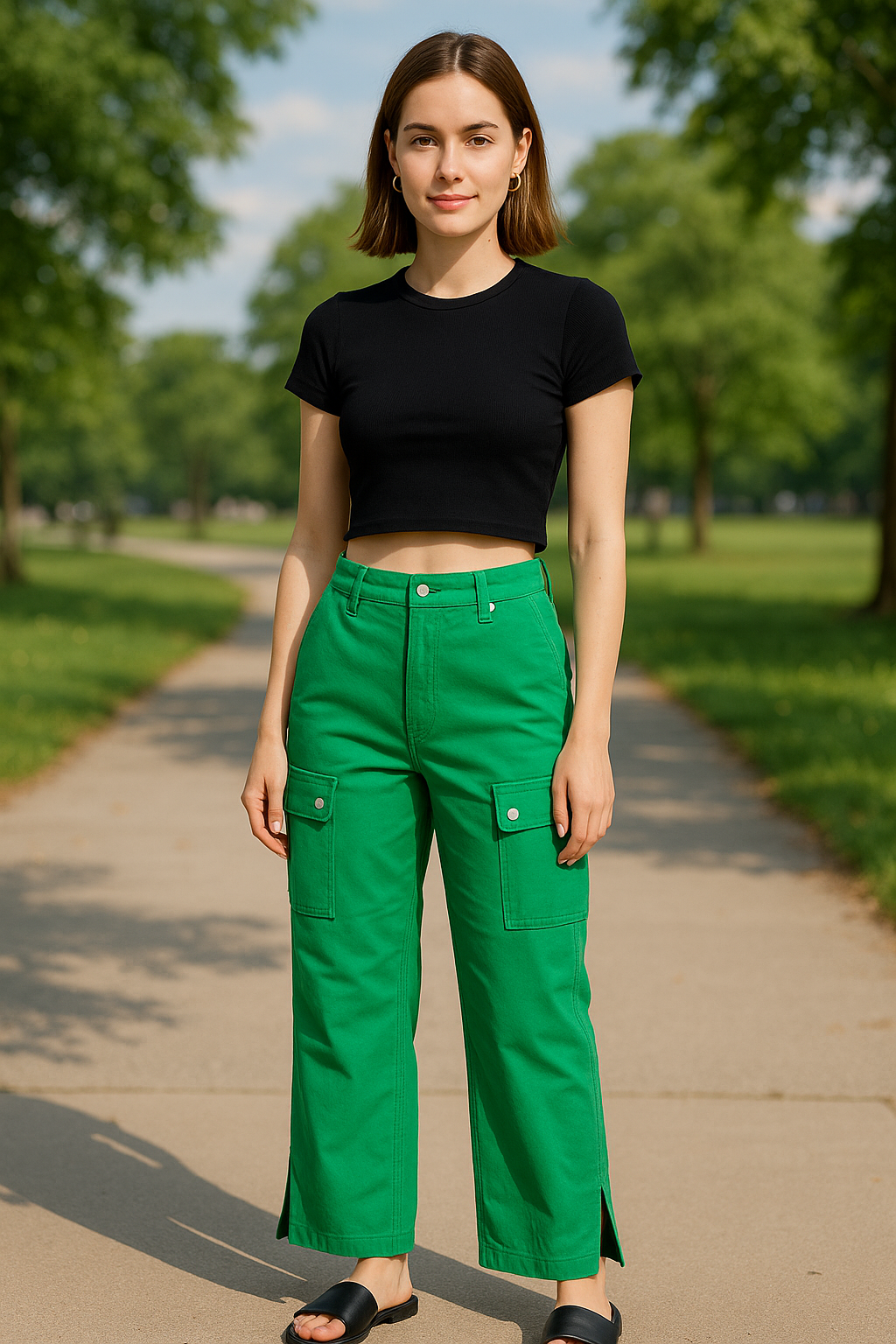 Pantalon Cargo vert 3