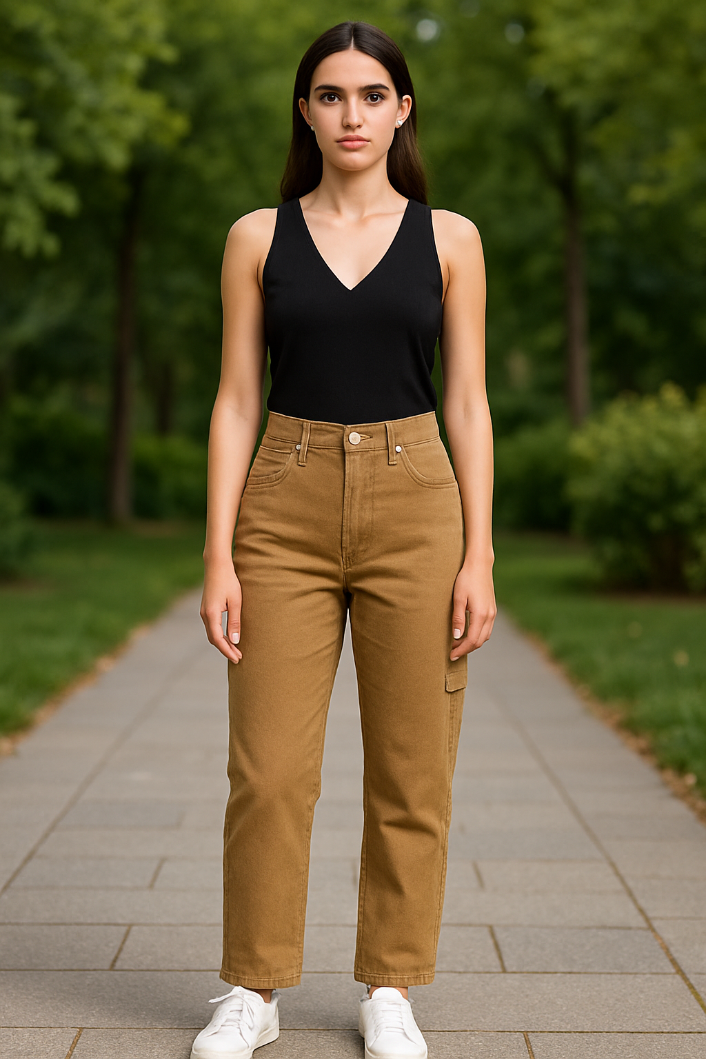 Pantalon Cargo Beige